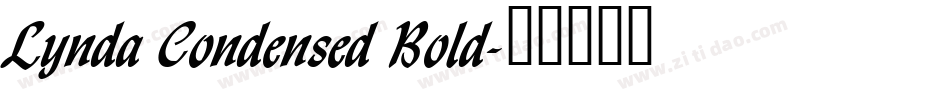 Lynda Condensed Bold字体转换
